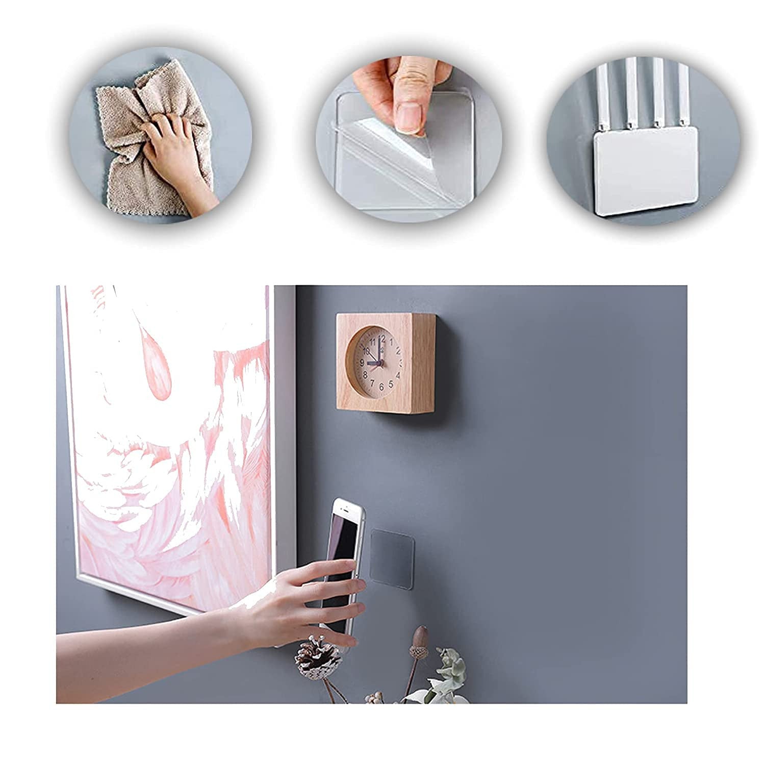 DOUBLE SIDE HEAVY DUTY SQUARE STICKER (10 PIS )