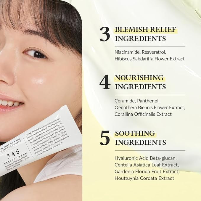 345 Relief Cream Daily Face Moisturizer